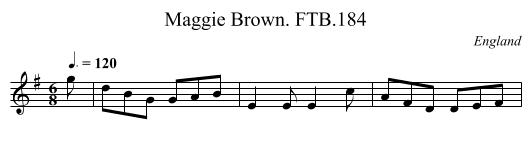 Maggie Brown. FTB.184 - staff notation