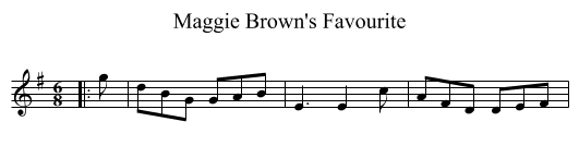 Maggie Brown's Favourite - staff notation