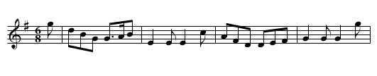 Maggie Brown's Favourite - staff notation