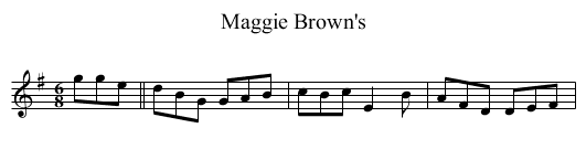 Maggie Brown's - staff notation