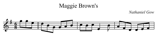 Maggie Brown's - staff notation