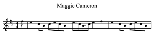 Maggie Cameron - staff notation