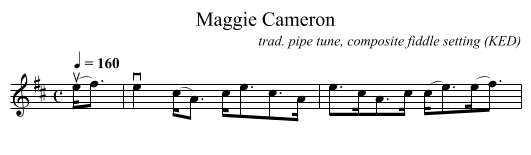 Maggie Cameron - staff notation