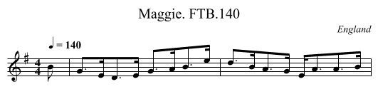 Maggie. FTB.140 - staff notation