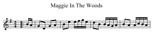 Maggie In The Woods - staff notation
