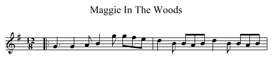 Maggie In The Woods - staff notation