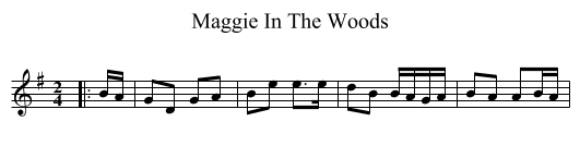 Maggie In The Woods - staff notation