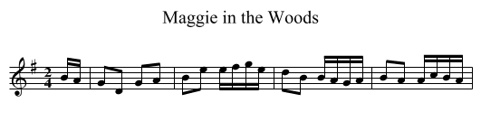 Maggie in the Woods - staff notation
