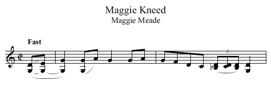 Maggie Kneed - staff notation