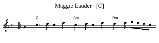 Maggie Lauder   [C] - staff notation