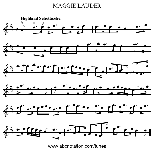 MAGGIE LAUDER - staff notation