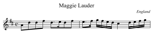Maggie Lauder - staff notation