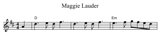 Maggie Lauder - staff notation