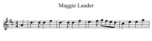 Maggie Lauder - staff notation