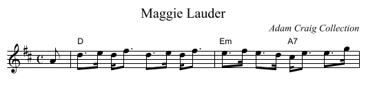 Maggie Lauder - staff notation