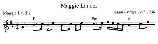 Maggie Lauder - staff notation