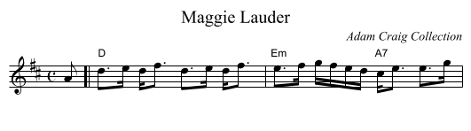 Maggie Lauder - staff notation