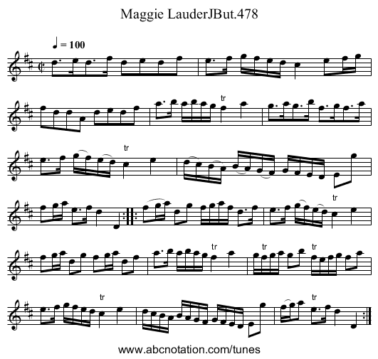 Maggie LauderJBut.478 - staff notation