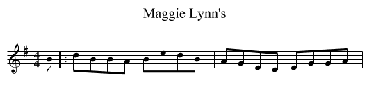 Maggie Lynn's - staff notation