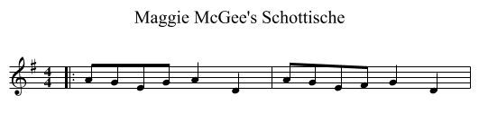 Maggie McGee's Schottische - staff notation