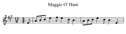 Maggie O' Ham - staff notation