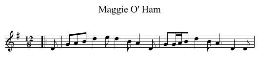 Maggie O' Ham - staff notation