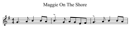 Maggie On The Shore - staff notation