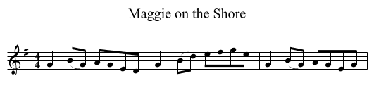 Maggie on the Shore - staff notation