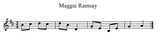 Maggie Ramsay - staff notation