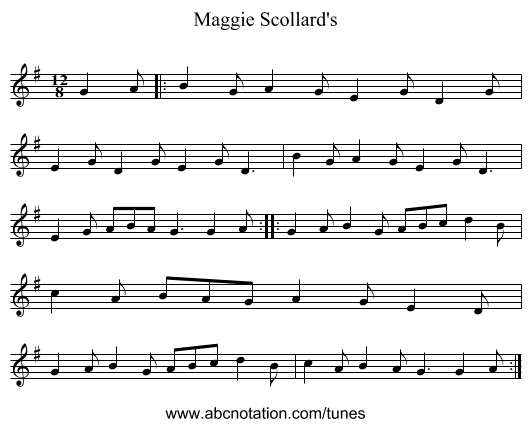 Maggie Scollard's - staff notation