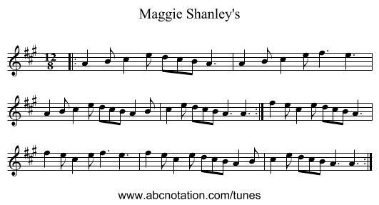 Maggie Shanley's - staff notation