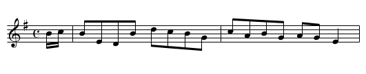 Maggie Tripping on the Shore - staff notation