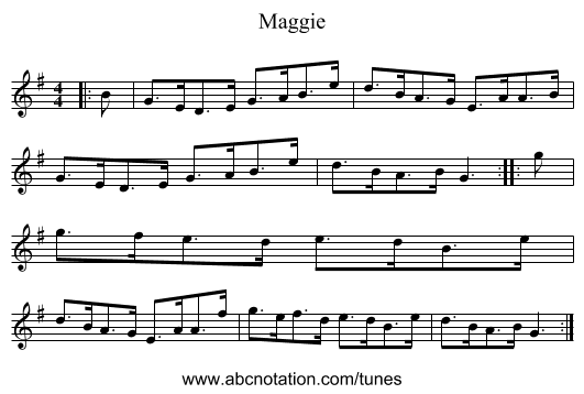 Maggie - staff notation