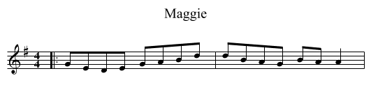 Maggie - staff notation