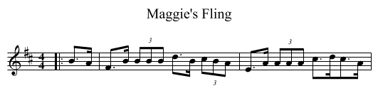 Maggie's Fling - staff notation