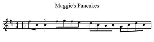 Maggie's Pancakes - staff notation