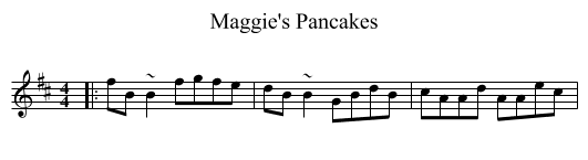 Maggie's Pancakes - staff notation