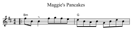 Maggie's Pancakes - staff notation
