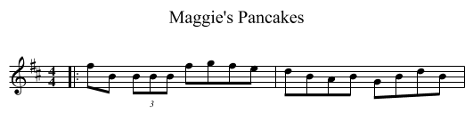 Maggie's Pancakes - staff notation