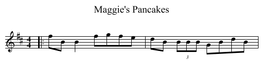 Maggie's Pancakes - staff notation