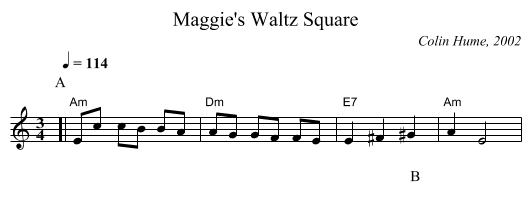 Maggie's Waltz Square - staff notation