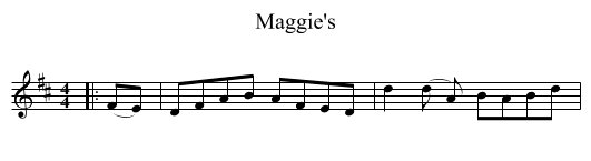 Maggie's - staff notation