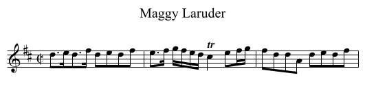Maggy Laruder - staff notation