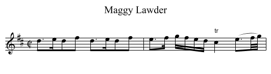 Maggy Lawder - staff notation