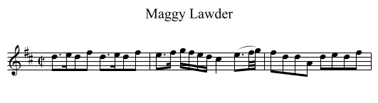Maggy Lawder - staff notation