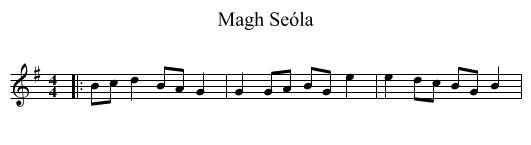 Magh Seóla - staff notation