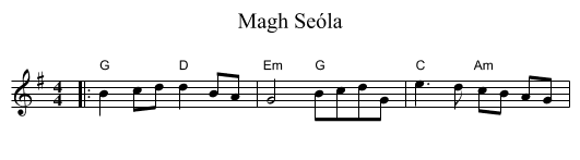 Magh Seóla - staff notation