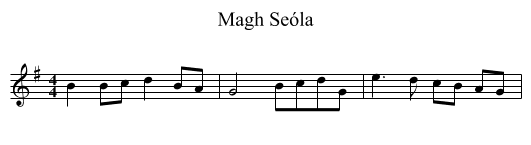 Magh Seóla - staff notation