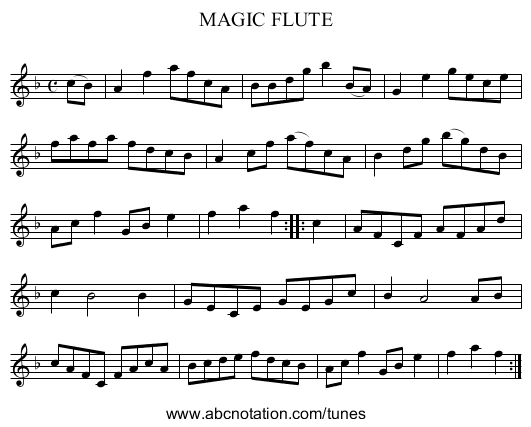 MAGIC FLUTE - staff notation