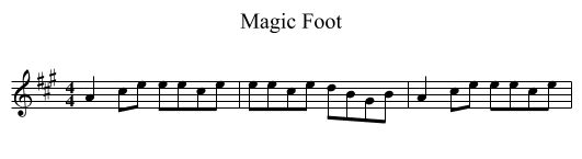 Magic Foot - staff notation